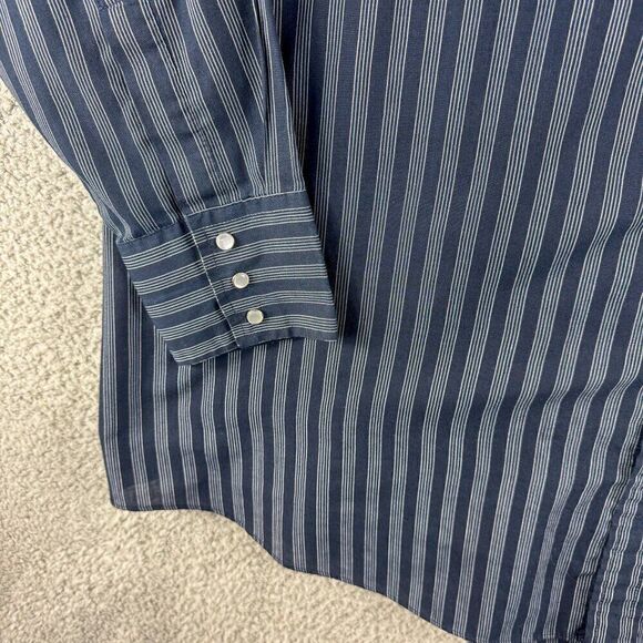 Plains Western Shirt Mens 2X Big Man Black Gray Pearl Snap Cowboy Southwest - Picture 7 of 12